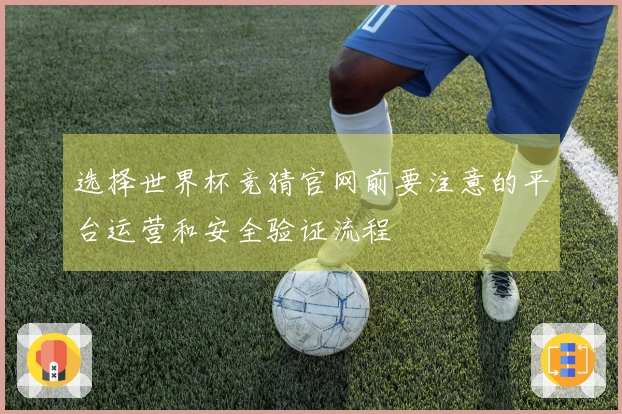 选择世界杯竞猜官网前要注意的平台运营和安全验证流程